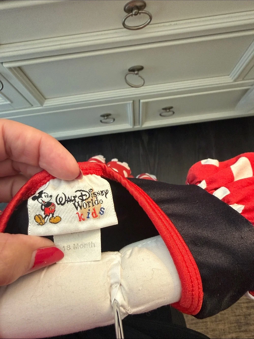 Minnie Polka Dot Red & White Kids Superhero Costume Dress Vintage